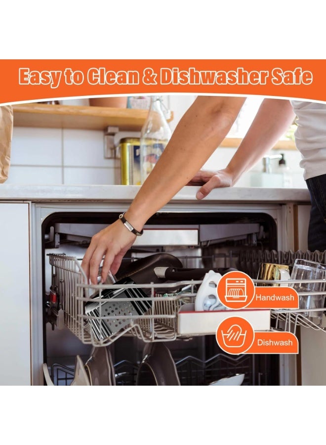 FAYET 2 Pack Silicone Air Fryer Liners for Ninja SL400 SL401, AF300 AF400, Reusable, Heat-Resistant, Easy to Clean Accessories for Dual Basket Air Fryers, Ovens, and Microwaves (Black) - Image 5